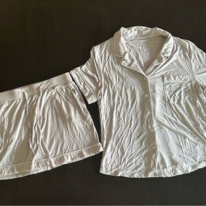 Cozy Earth Women's Bamboo Stretch-Knit Short Sleeve Pajama Set